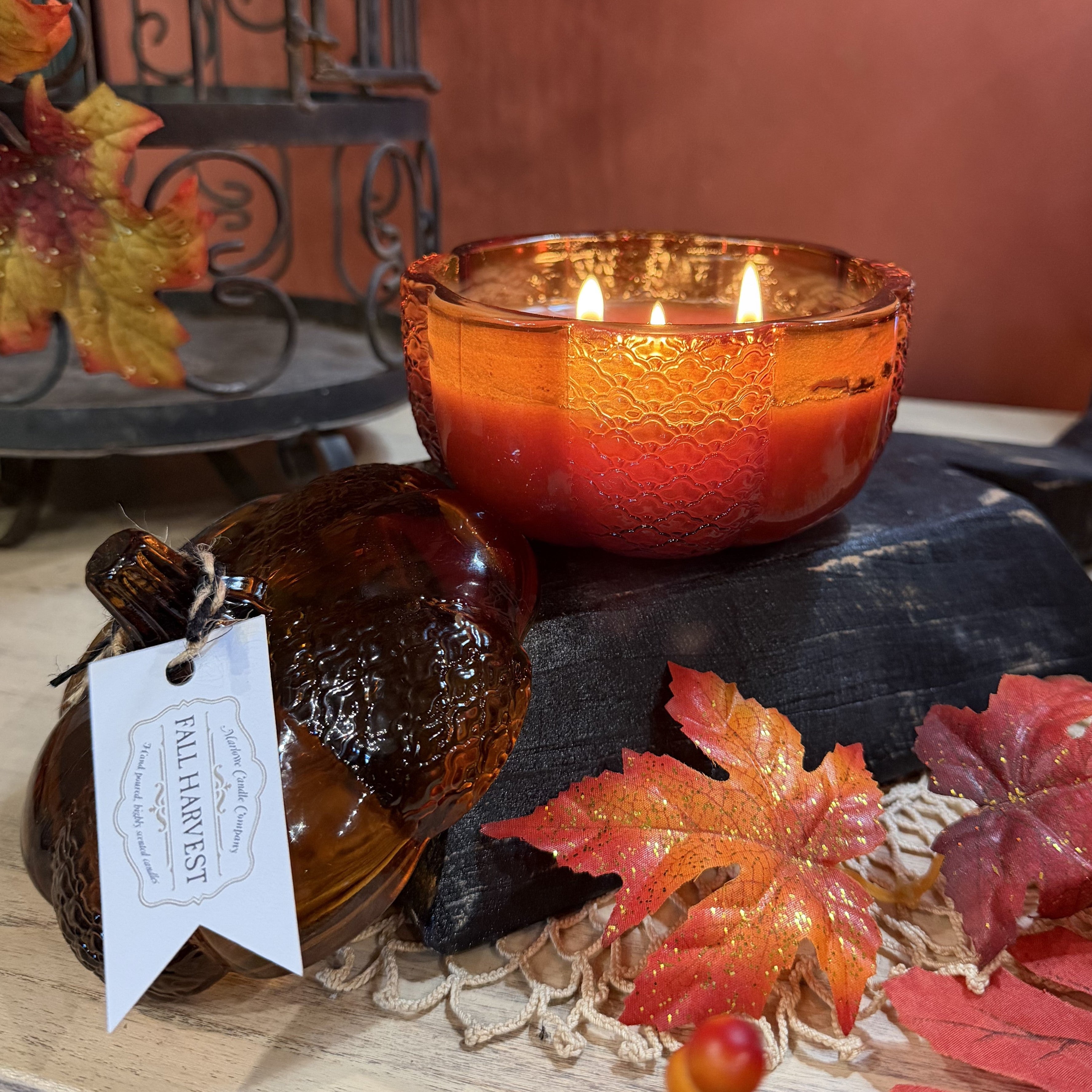 Fall Harvest Pumpkin Candle