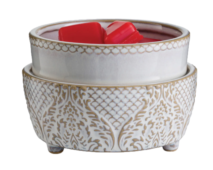 2-in-1 Fragrance Warmer in Vintage White